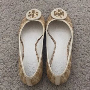 Tory Burch Reva straw flats